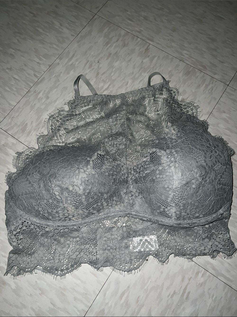 Grey Lacey Bralette